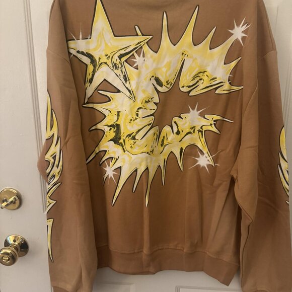 MENS Large CIVILIZED tan HEAVEN Of CHROME sweatshirt NEW! just dropped - Picture 3 of 3